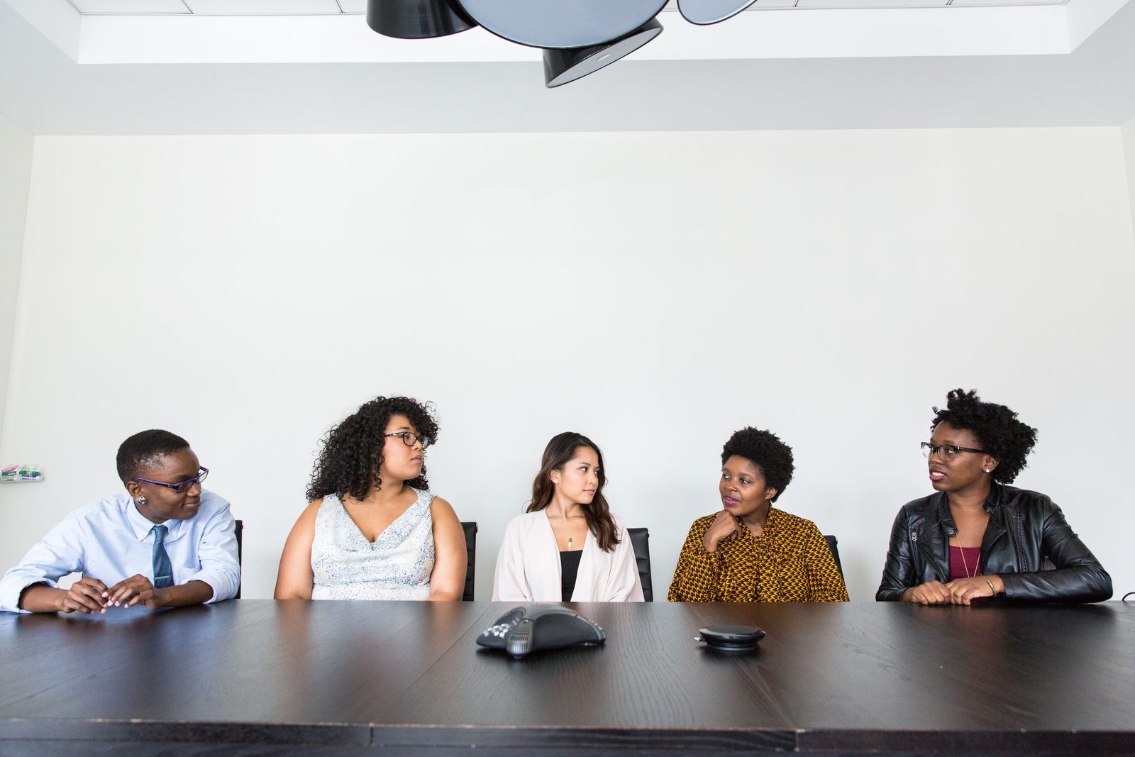 A diverse team collaborating in a modern office